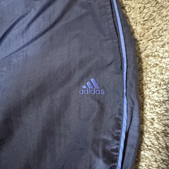 Adidas Pants Mens Large Navy Blue Track Nylon Mesh Lined Zip Ankle Athletic - Picture 5 of 12